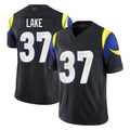 LA.Rams #37 Quentin Lake Player Black Midnight Rivalries Collection Limited Home Game Ldoa Stitched Jerseys