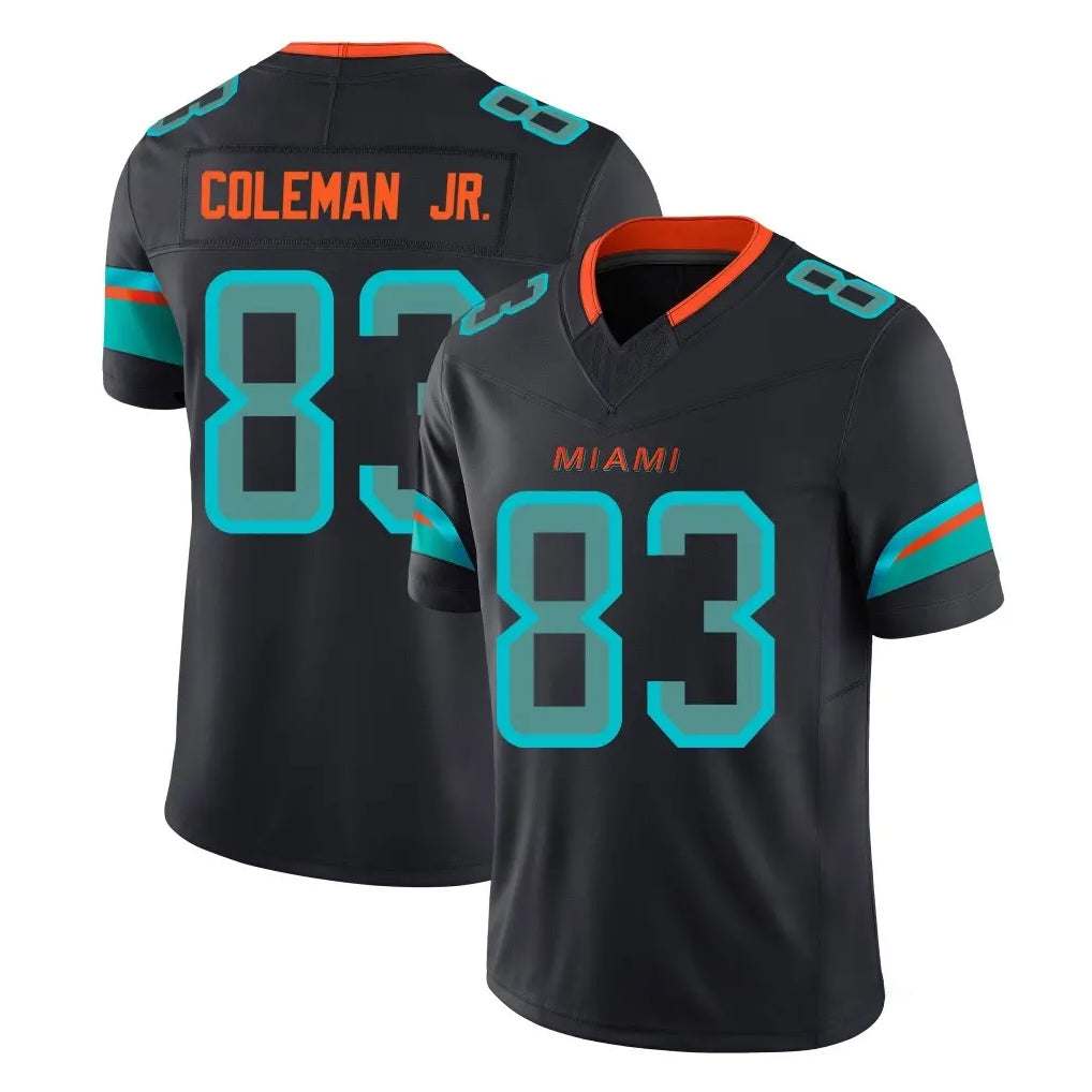 M.Dolphins #83 Kevin Coleman Jr. Player Black Limited Pitch Rivalries Collection Home Game Ldoa Stitched Jerseys