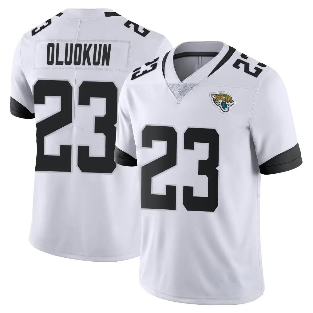 J.Jaguars #23 Foyesade Oluokun Player White Vapor Untouchable Limited Home Game Ldoa Stitched Jerseys