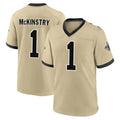 NO.Saints #1 Kool-Aid McKinstry Player Gold Home Game Ldoa Stitched Jerseys