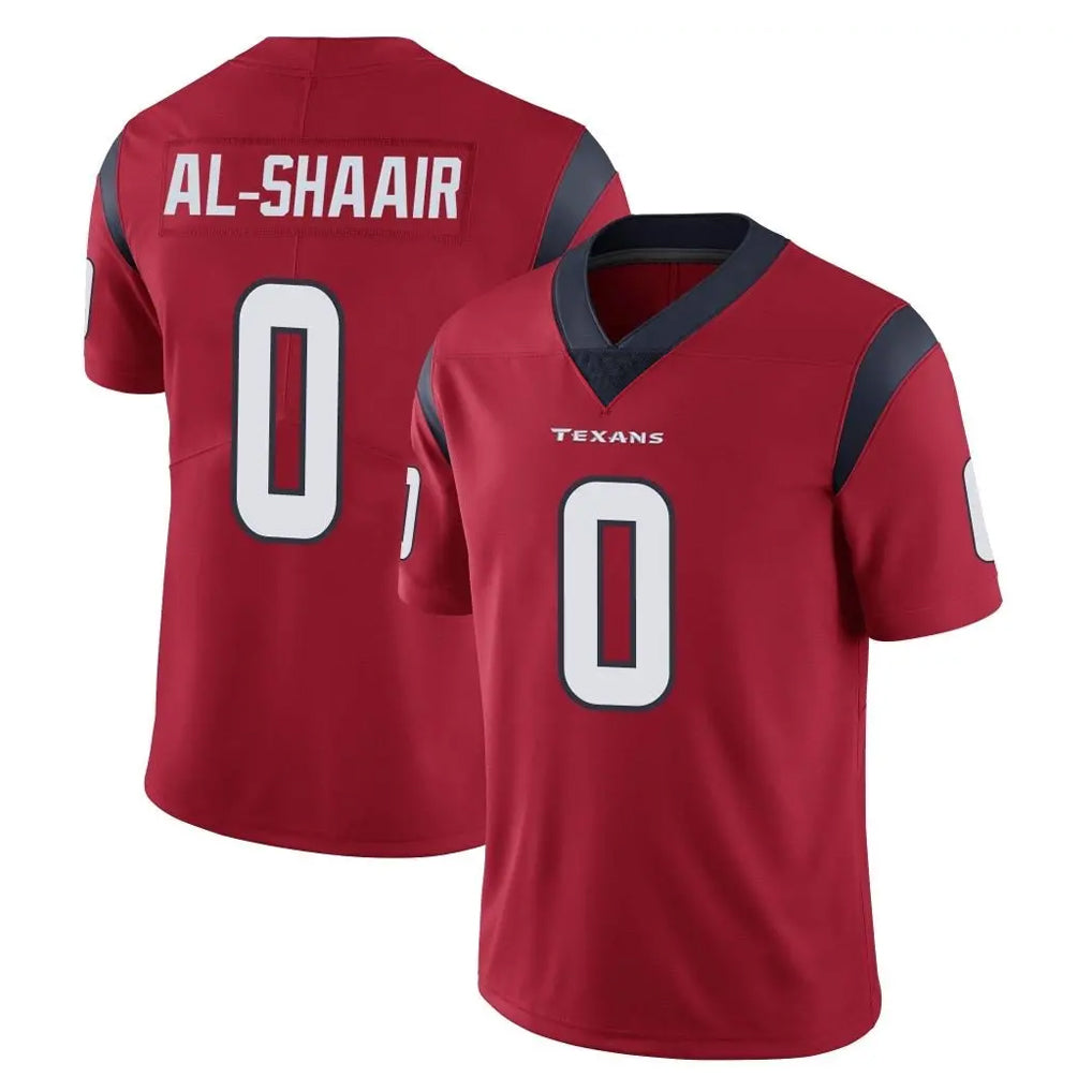 H.Texans #0 Azeez Al-Shaair Player Red Limited Vapor Untouchable Home Game Ldoa Stitched Jerseys