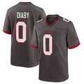 TB.Buccaneers #0 Yaya Diaby Player Pewter Alternate Home Game Ldoa Stitched Jerseys