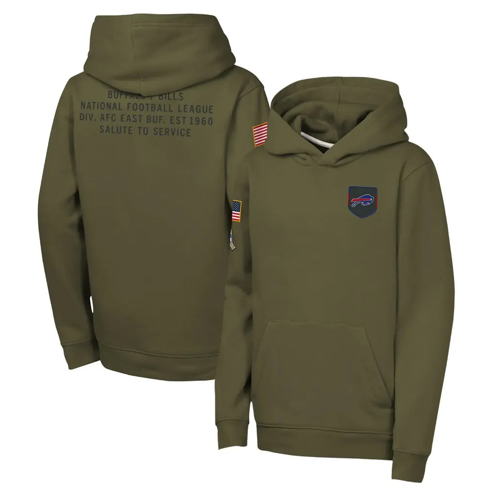B.Bills ## Bills Blank Player Olive Salute to Service Club Fleece Hoodies Ldoa Stitched Jerseys
