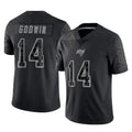 TB.Buccaneers #14 Chris Godwin Jr. Player Black Reflective Limited Home Game Ldoa Stitched Jerseys