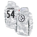 P.Steelers #54 Zach Frazier Player Arctic Camo Limited Salute to Service Pullover Hoodies Game Ldoa Stitched Jerseys