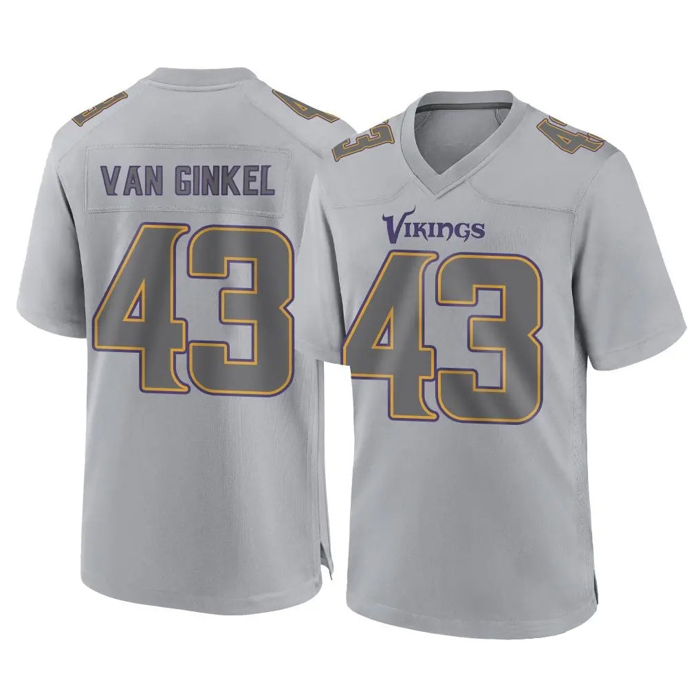 M.Vikings #43 Andrew Van Ginkel Player Gray Atmosphere Fashion Home Game Ldoa Stitched Jerseys