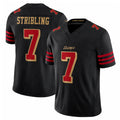 SF.49ers #7 De'Zhaun Stribling Player Black Limited Rivalries Collection Home Game Ldoa Stitched Jerseys