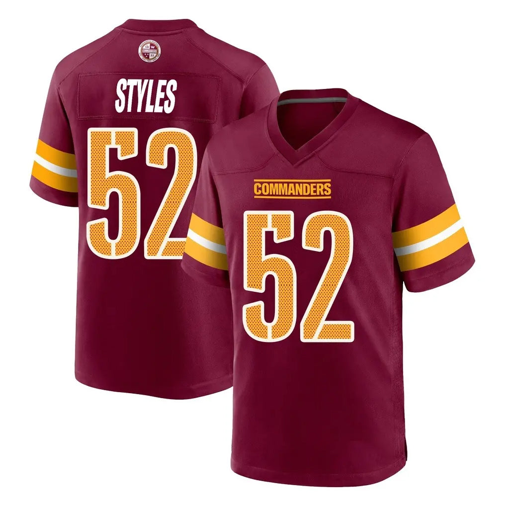 W.Commanders #52 Sonny Styles Player Burgundy Home Game Ldoa Stitched Jerseys