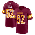 W.Commanders #52 Sonny Styles Player Burgundy Home Game Ldoa Stitched Jerseys