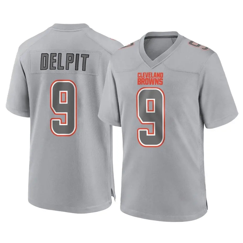 C.Browns #9 Grant Delpit Player Gray Atmosphere Fashion Game Ldoa Stitched Jerseys