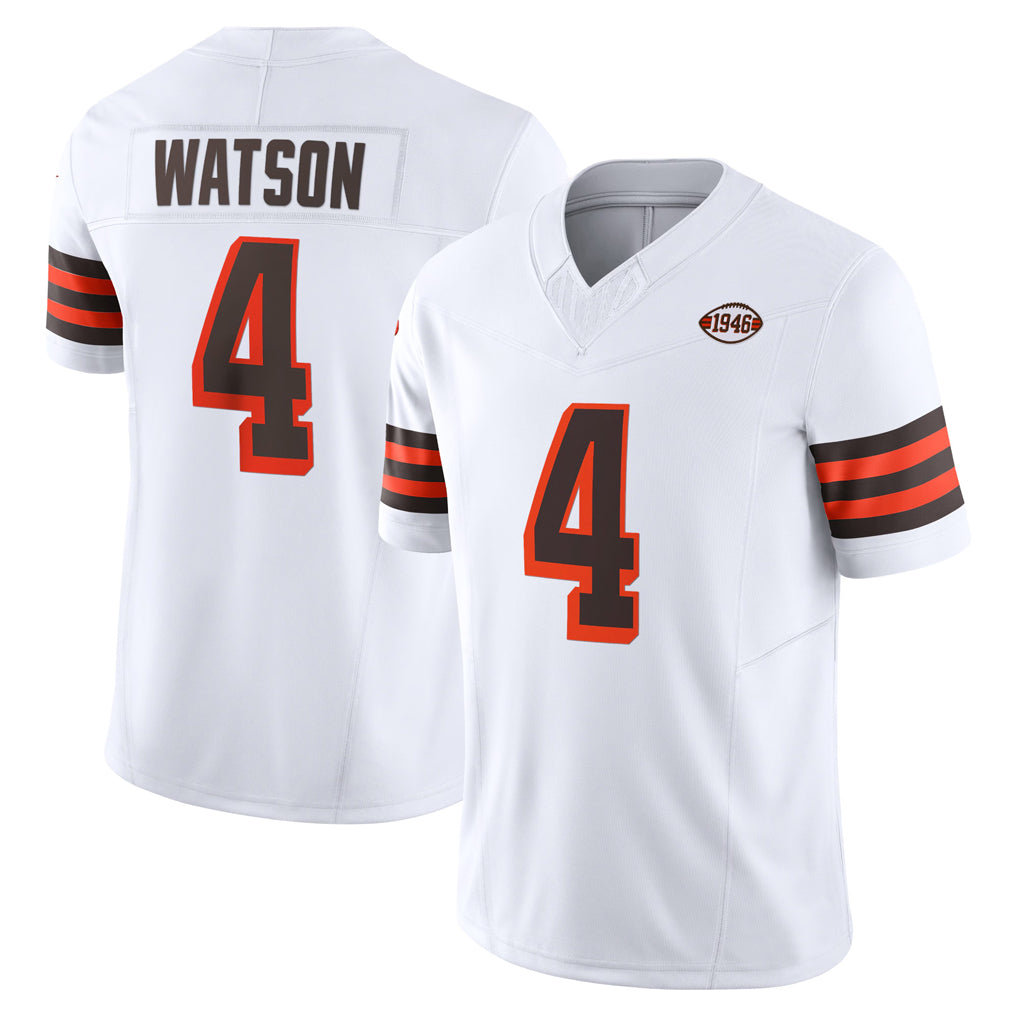 C.Browns #4 Deshaun Watson Player White Limited Vapor F.U.S.E. Alternate Game Ldoa Stitched Jerseys