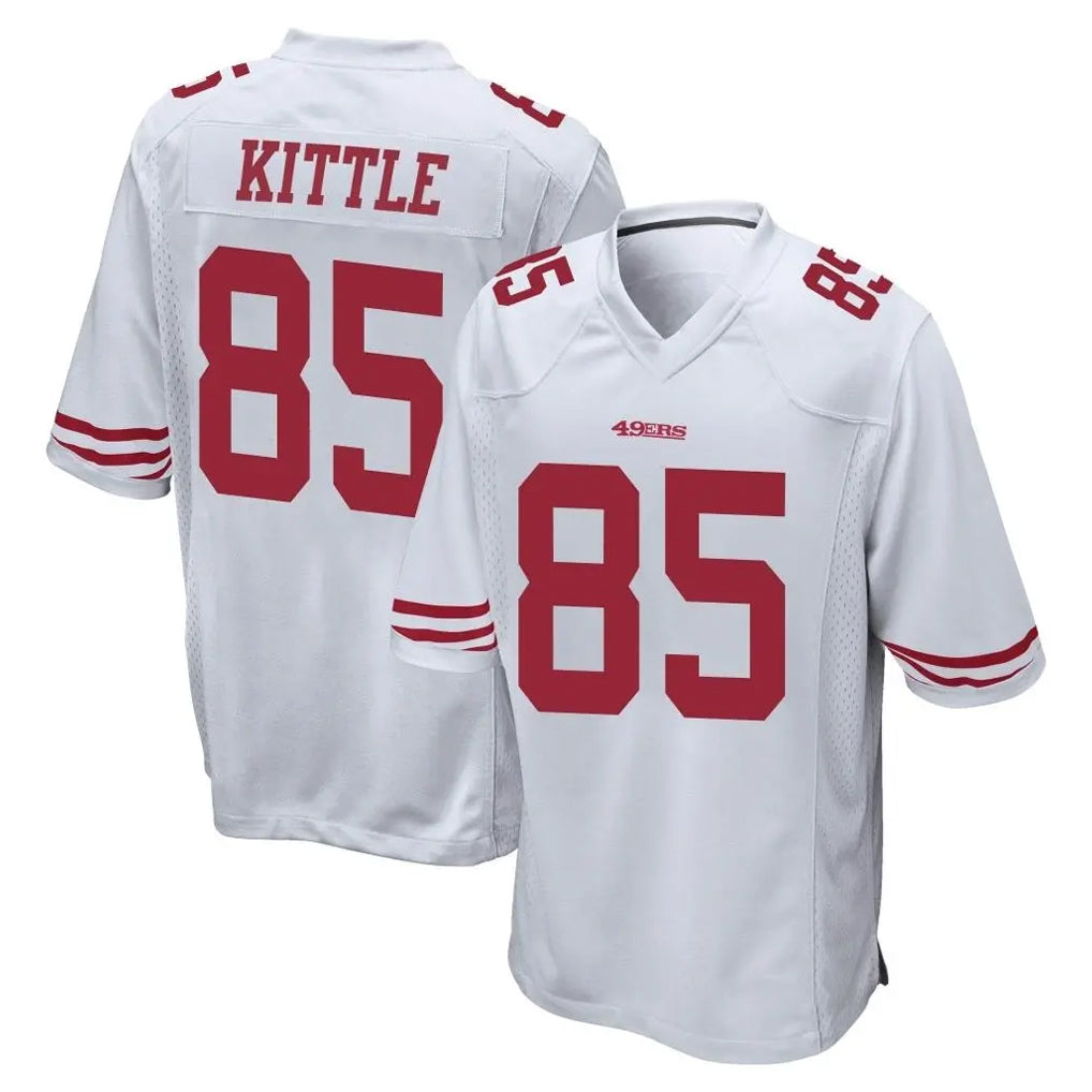 SF.49ers #85 George Kittle Player White Home Game Ldoa Stitched Jerseys