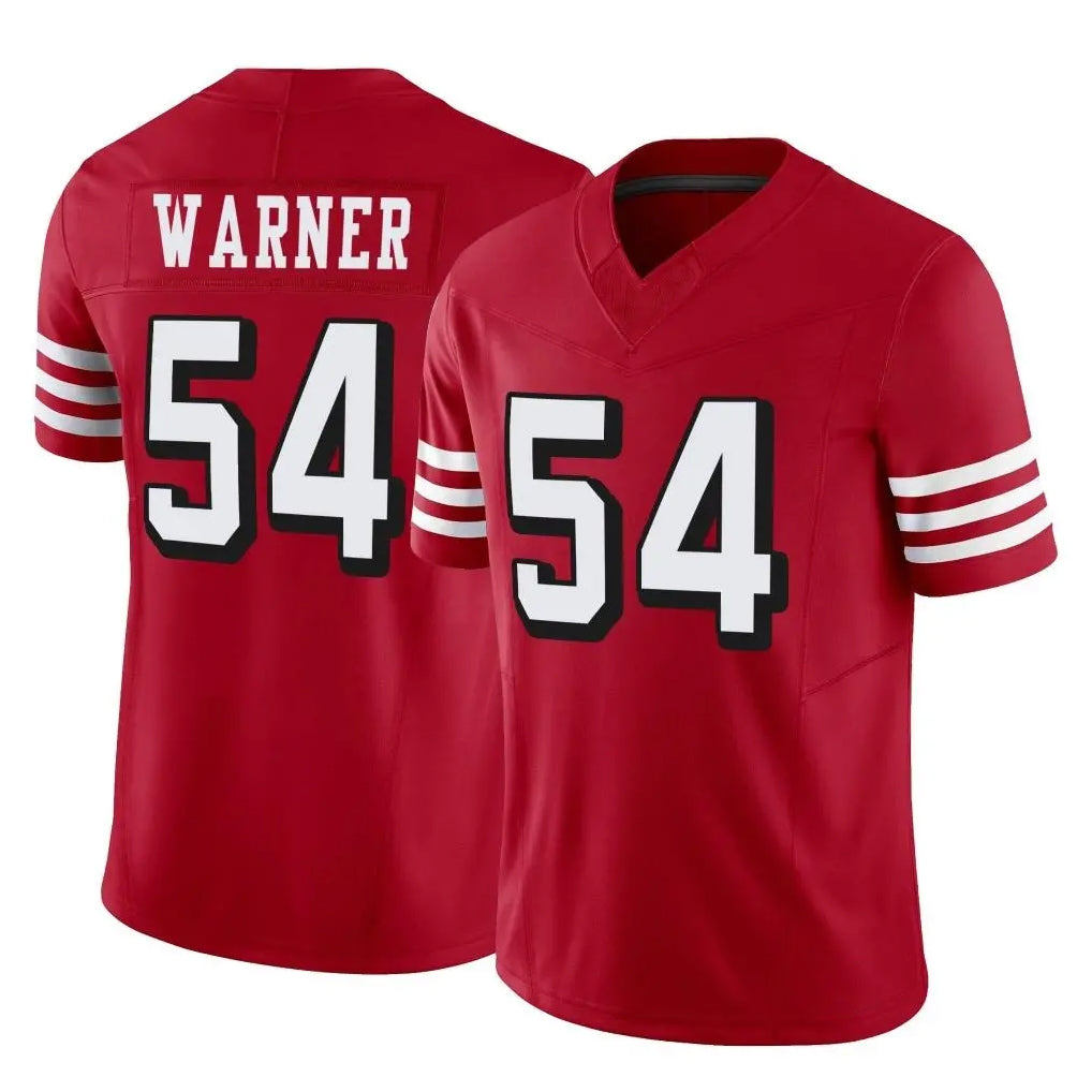 SF.49ers #54 Fred Warner Player Red Limited Alternate Vapor F.U.S.E. Home Game Ldoa Stitched Jerseys