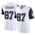 D.Cowboys #87 Jake Ferguson Player White-Navy Limited Vapor F.U.S.E. Home Game Ldoa Stitched Jerseys