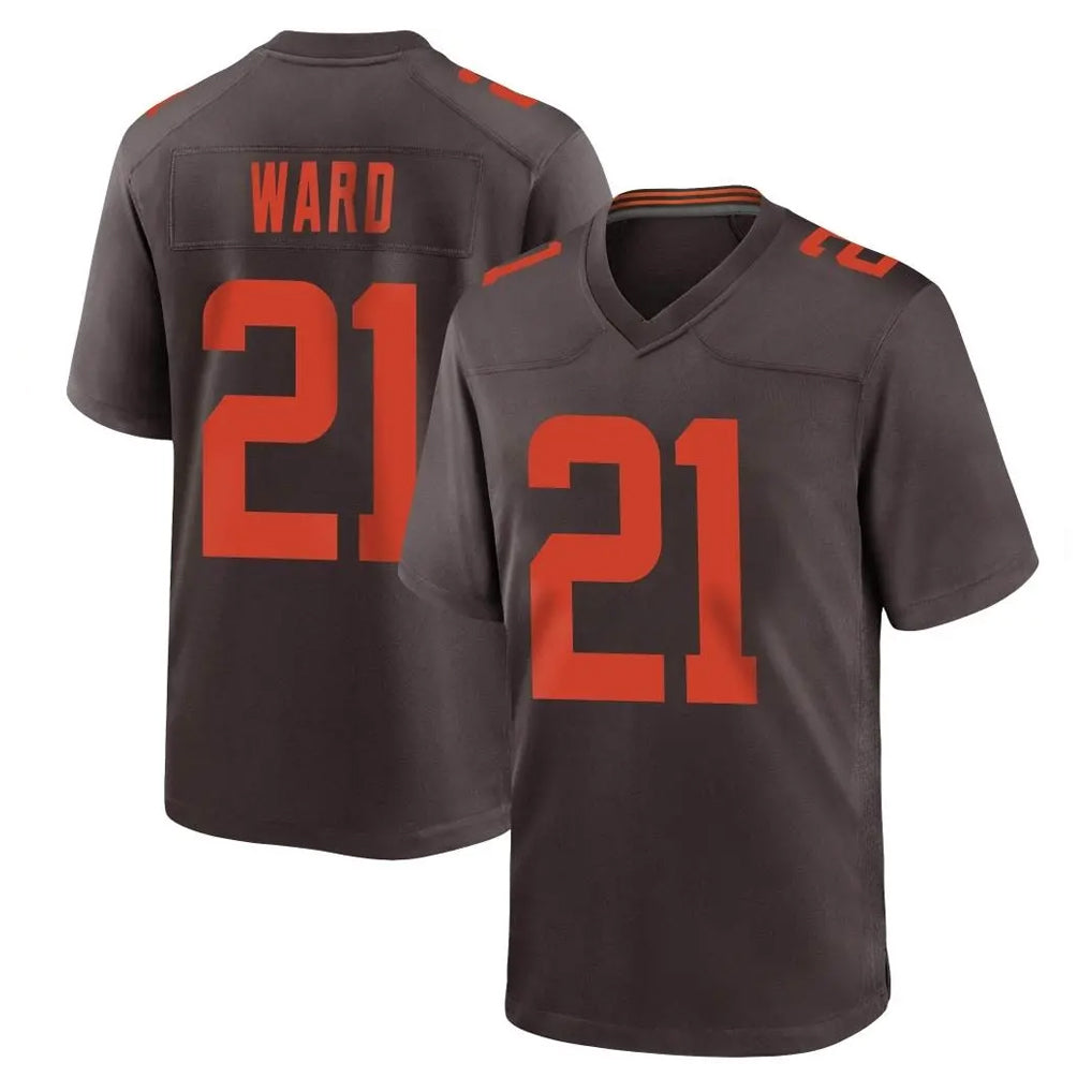 C.Browns #21 Denzel Ward Player Brown Alternate Home Game Ldoa Stitched Jerseys