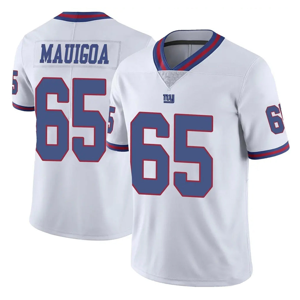 NY.Giants #65 Francis Mauigoa Player White Color Rush Home Game Ldoa Stitched Jerseys