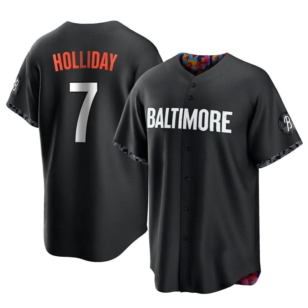 B.Orioles #7 Jackson Holliday Player Black City Connect Home Game Ldoa Stitched Jerseys