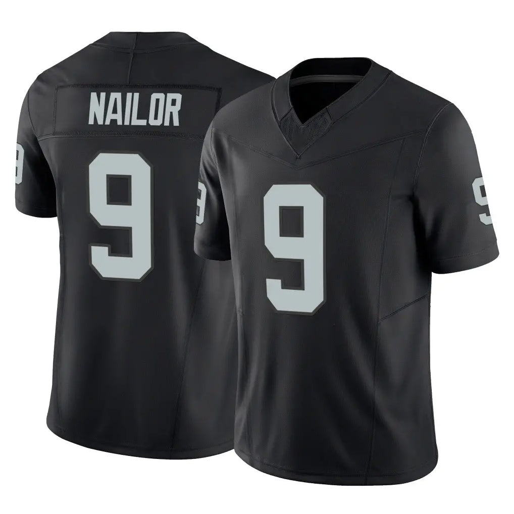 LV.Raiders #9 Jalen Nailor Player Black Limited Vapor F.U.S.E. Home Game Ldoa Stitched Jerseys