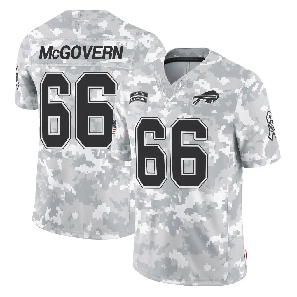 B.Bills #66 Connor McGovern Player Arctic Camo Salute to Service Limited Game Ldoa Stitched Jerseys