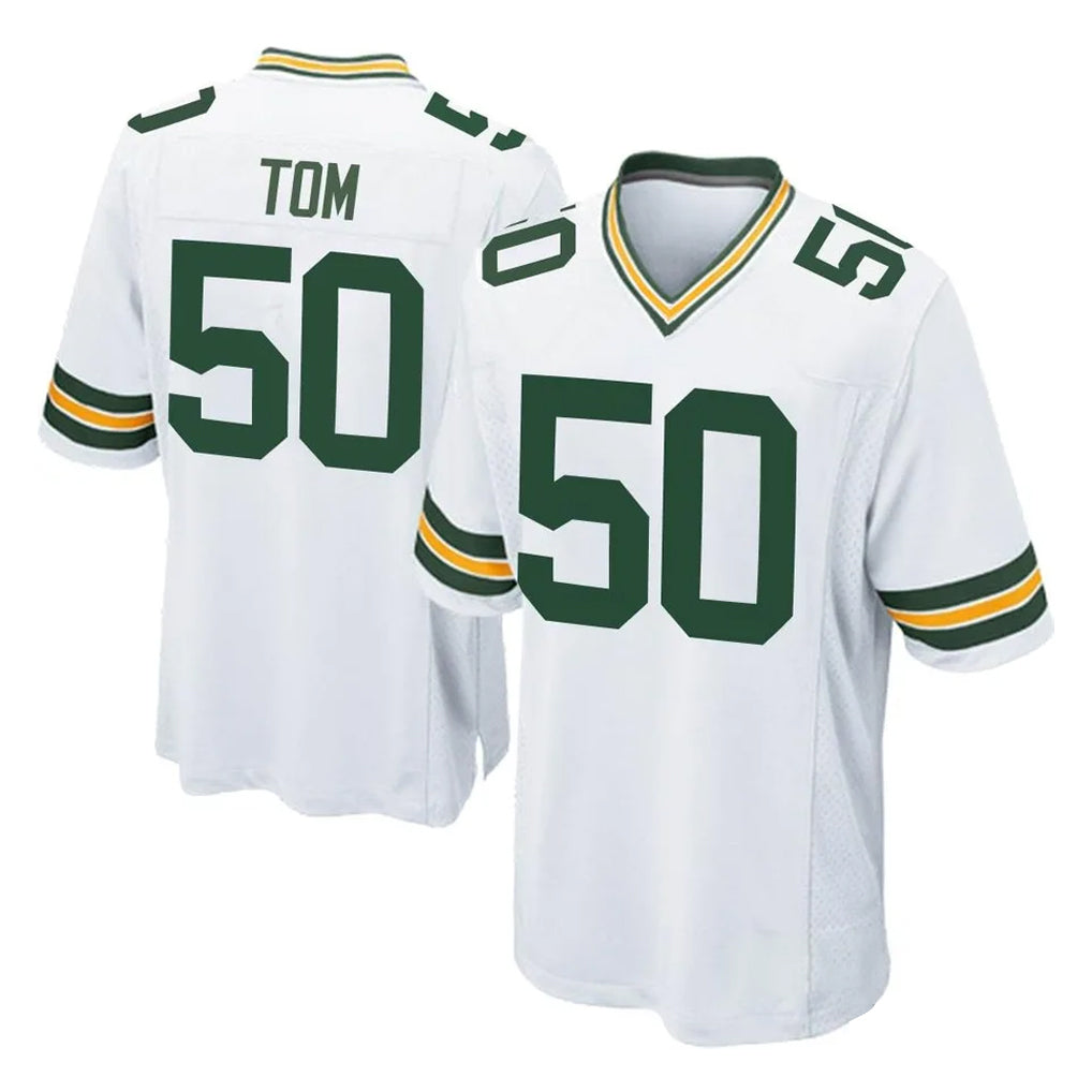 GB.Packers #50 Zach Tom Player White Home Game Ldoa Stitched Jerseys