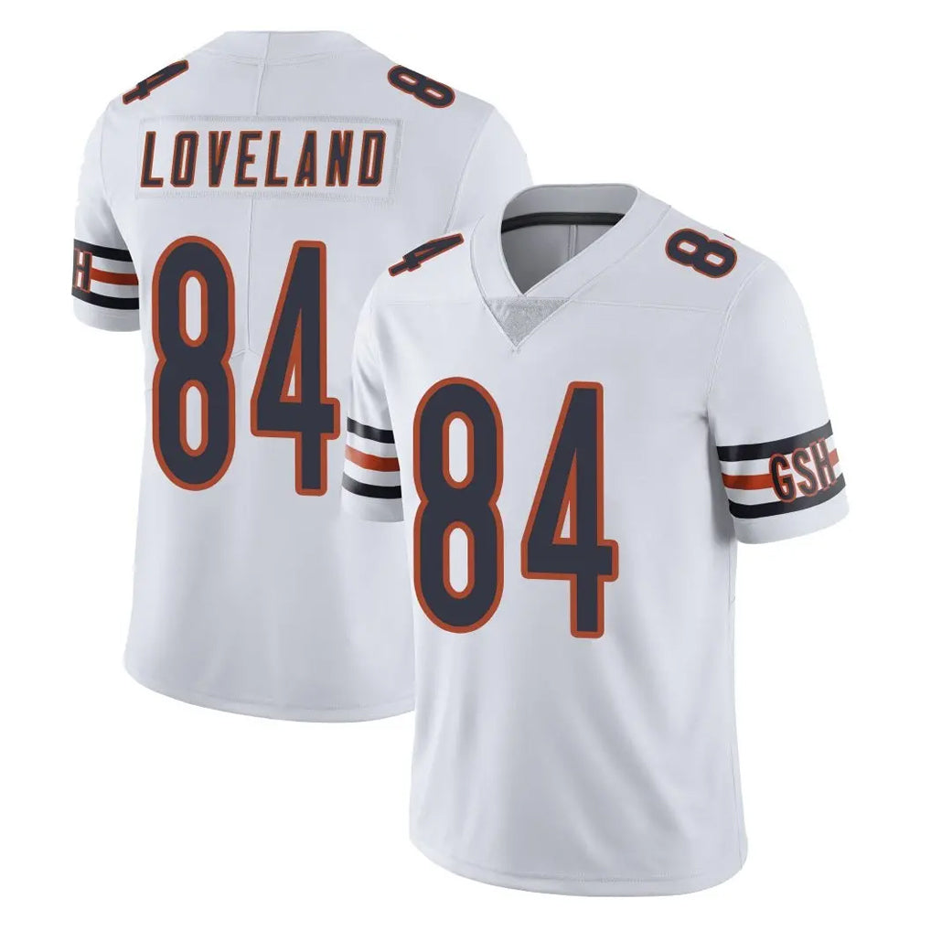 C.Bears #84 Colston Loveland Player White Vapor Untouchable Limited Home Game Ldoa Stitched Jerseys