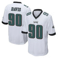 P.Eagles #90 Jordan Davis Player White Home Game Ldoa Stitched Jerseys