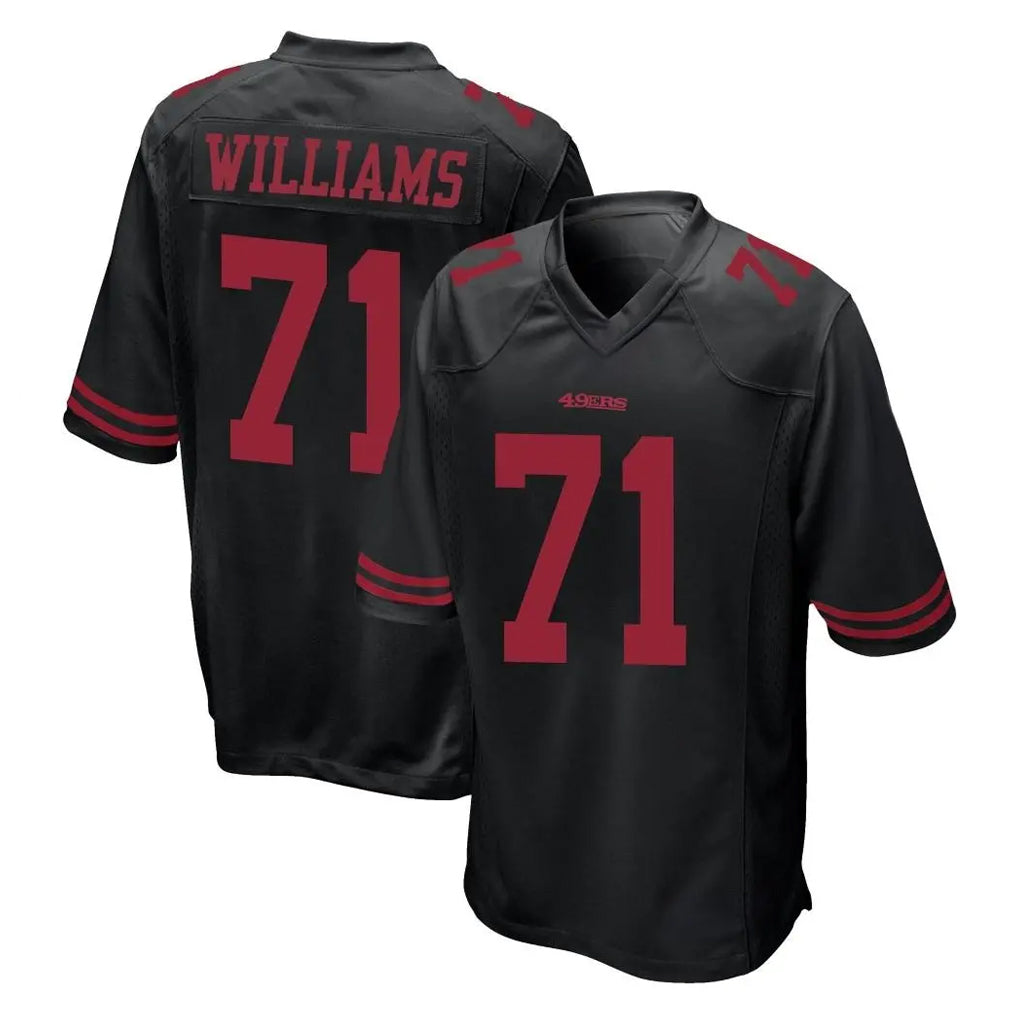 SF.49ers #71 Trent Williams Player Black Alternate Home Game Ldoa Stitched Jerseys