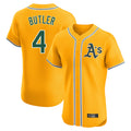 Athletics #4 Lawrence Butler Player Gold Limited Elite Home Game Ldoa Stitched Jerseys