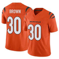 C.Bengals #30 Chase Brown Player Orange Vapor F.U.S.E. Limited Home Game Ldoa Stitched Jerseys