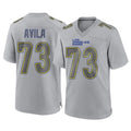 LA.Rams #73 Steve Avila Player Gray Atmosphere Fashion Home Game Ldoa Stitched Jerseys