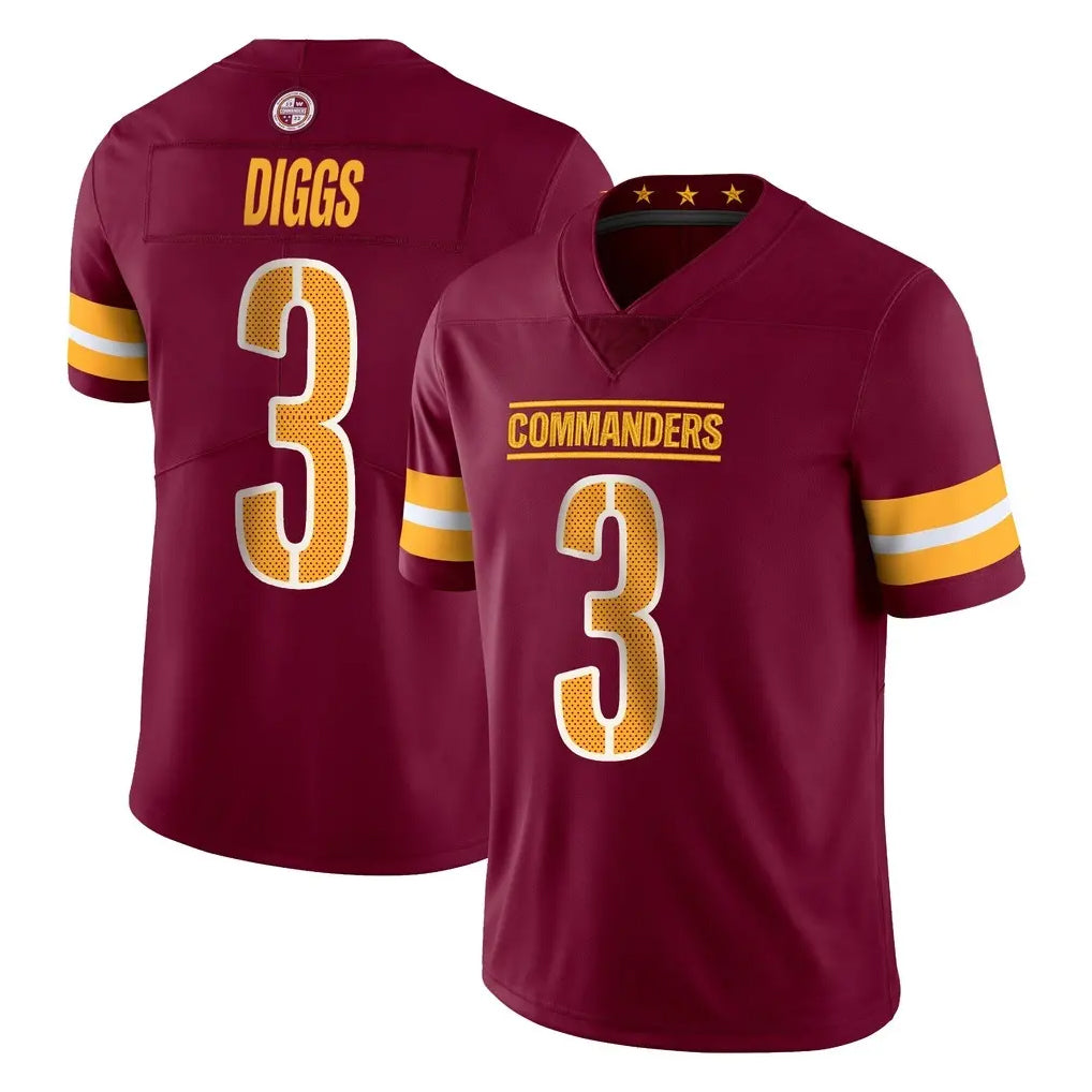 W.Commanders #3 Stefon Diggs Player Burgundy Limited Vapor Home Game Ldoa Stitched Jerseys