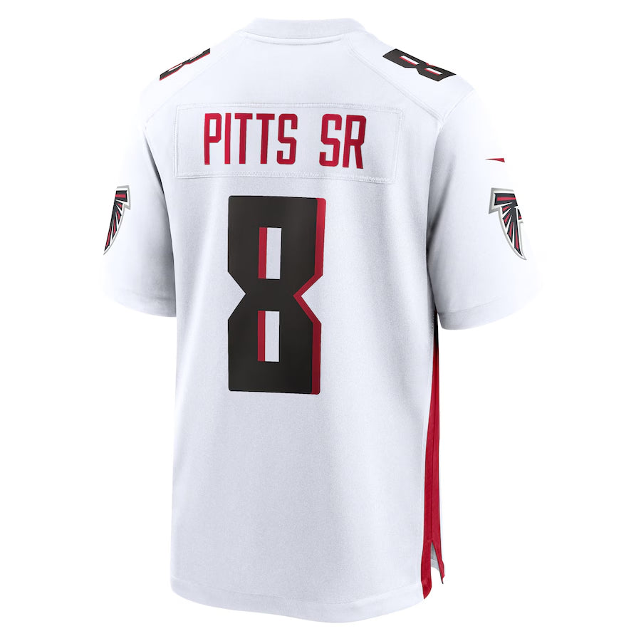 A.Falcons #8 Kyle Pitts Sr. Player White Home Game Ldoa Stitched Jerseys