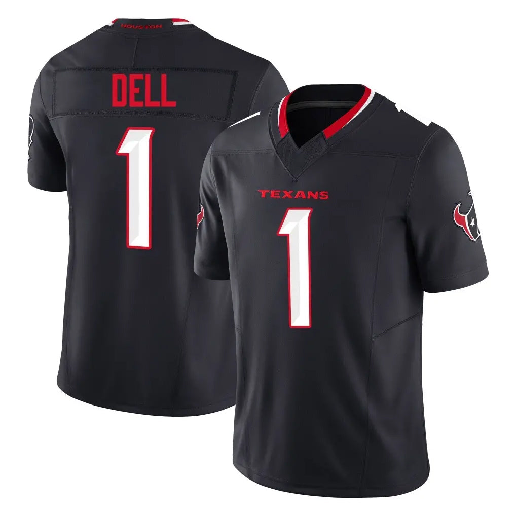 H.Texans #1 Tank Dell Player Navy Limited Alternate Vapor F.U.S.E. Home Game Ldoa Stitched Jerseys
