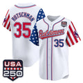 B.Orioles #35 Adley Rutschman Player White USA 250 Independence Day Vapor Premier Limited Home Game Ldoa Stitched Jerseys