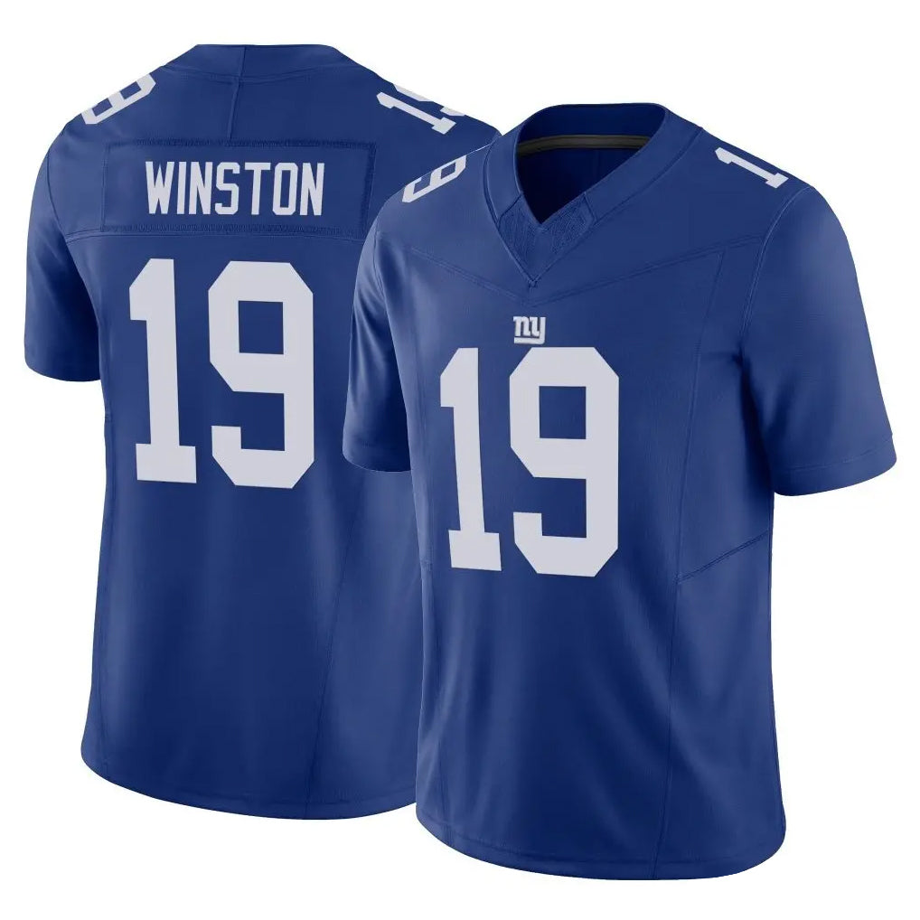 NY.Giants #19 Jameis Winston Player Royal Limited Vapor F.U.S.E. Home Game Ldoa Stitched Jerseys