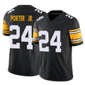 P.Steelers #24 Joey Porter Jr. Player Black Limited Alternate Vapor F.U.S.E. Home Game Ldoa Stitched Jerseys