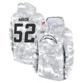 LA.Chargers #52 Khalil Mack Player Arctic Camo Salute to Service Hoodies Limited Game Ldoa Stitched Jerseys