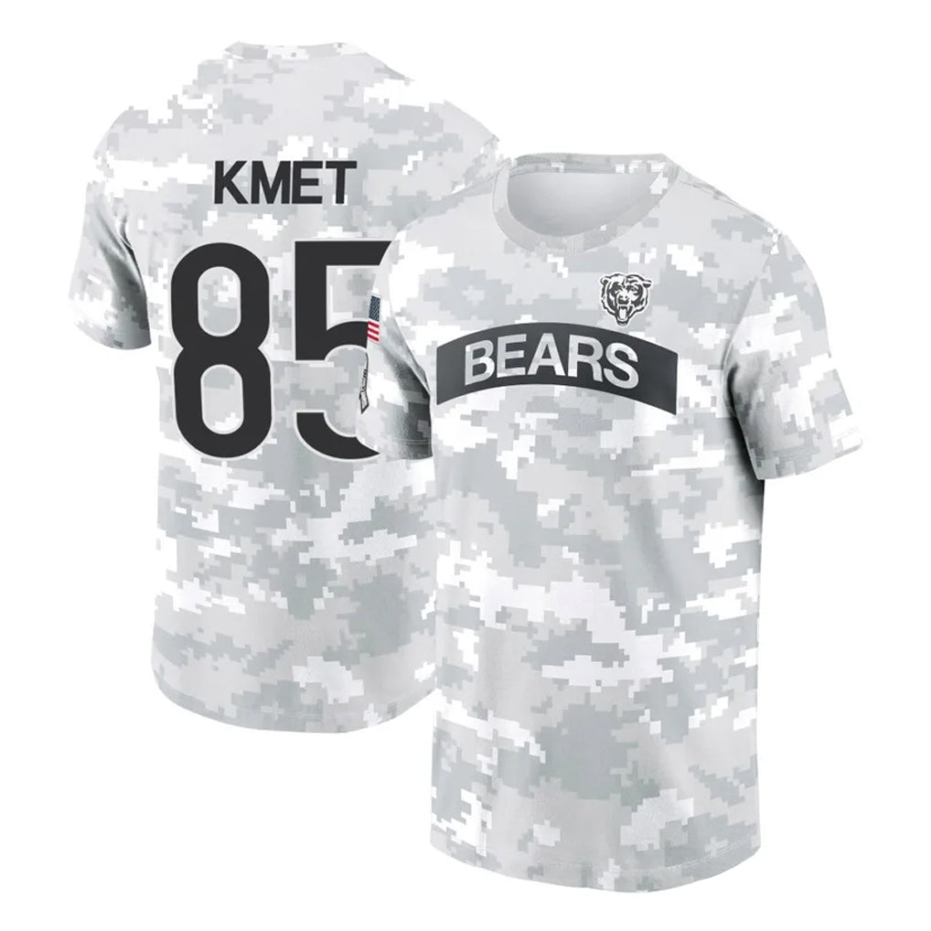 C.Bears #85 Cole Kmet Player Arctic Camo Salute to Service Performance T-Shirt Limited Ldoa Stitched Jerseys