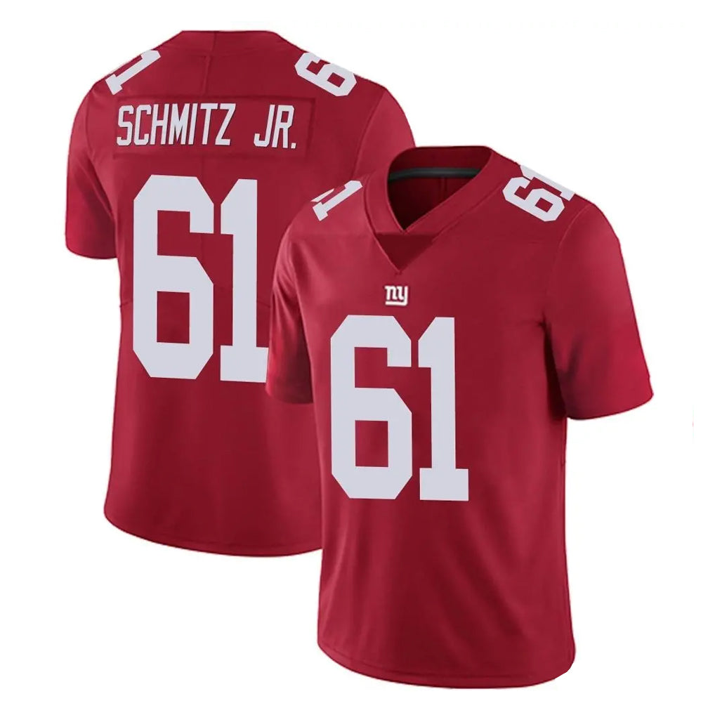 NY.Giants #61 John Michael Schmitz Jr. Player Red Limited Vapor Untouchable Home Game Ldoa Stitched Jerseys