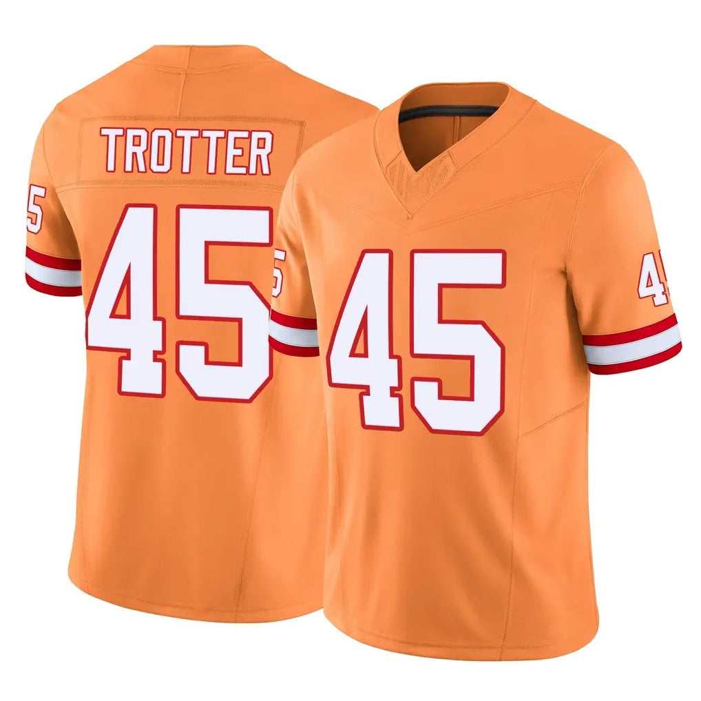 TB.Buccaneers #45 Josiah Trotte Player Orange Limited Vapor F.U.S.E. Home Game Ldoa Stitched Jerseys