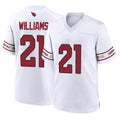 A.Cardinals #21 Garrett Williams Player White Home Game Ldoa Stitched Jerseys