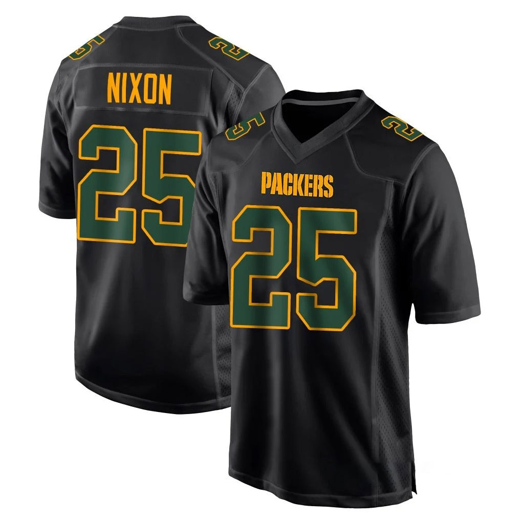 GB.Packers #25 Keisean Nixon Player Black Fashion Home Game Ldoa Stitched Jerseys
