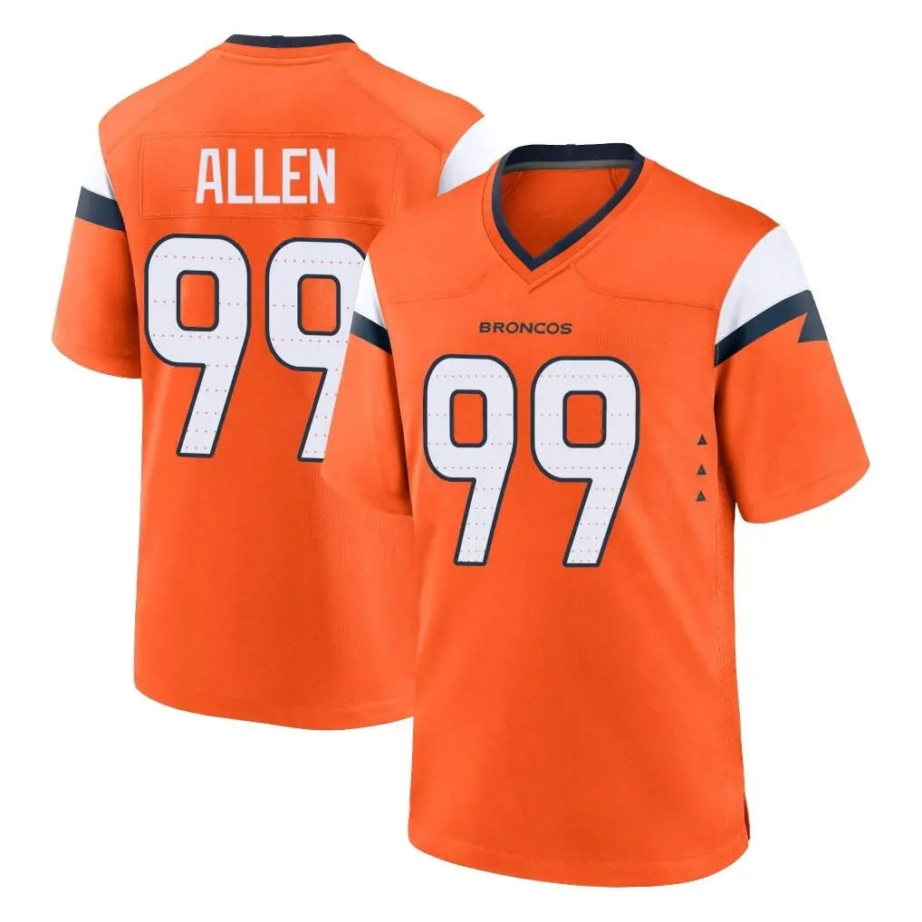D.Broncos #99 Zach Allen Player Orange Home Game Ldoa Stitched Jerseys