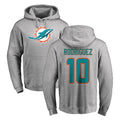 M.Dolphins #10 Jacob Rodriguez Player Gray LOGO Pullover Hoodies Limited Ldoa Stitched Jerseys