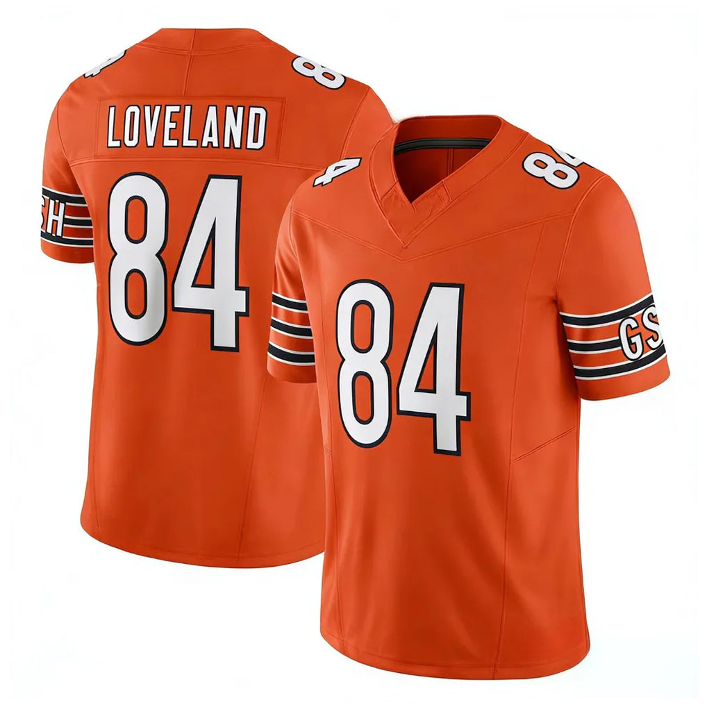 C.Bears #84 Colston Loveland Player Orange Vapor F.U.S.E. Limited Home Game Ldoa Stitched Jerseys