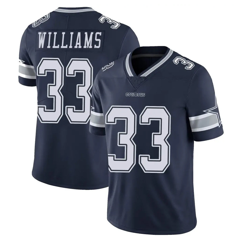 D.Cowboys #33 Javonte Williams Player Navy Vapor Untouchable Limited Home Game Ldoa Stitched Jerseys