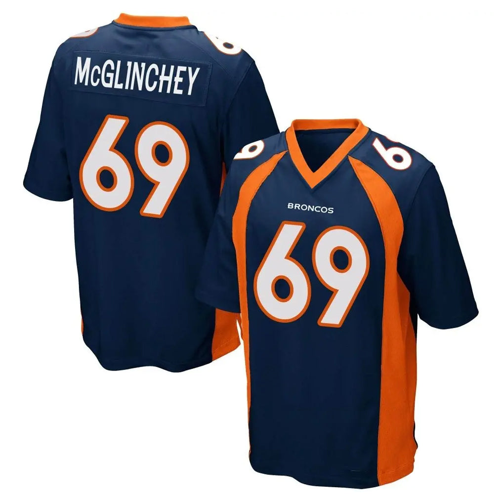 D.Broncos #69 Mike McGlinchey Player Navy Game Ldoa Stitched Jerseys