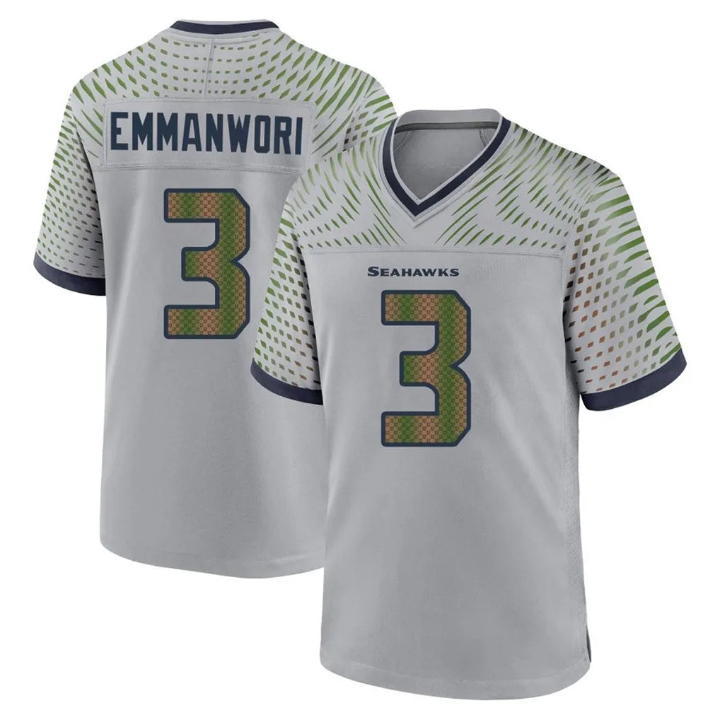 S.Seahawks #3 Nick Emmanwori Player Grey 2025 Rivalries Collection Home Game Ldoa Stitched Jerseys