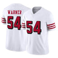 SF.49ers #54 Fred Warner Player White Limited Alternate Vapor F.U.S.E. Home Game Ldoa Stitched Jerseys