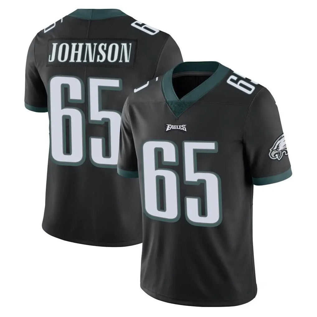 P.Eagles #65 Lane Johnson Player Black Limited Vapor Untouchable Home Game Ldoa Stitched Jerseys